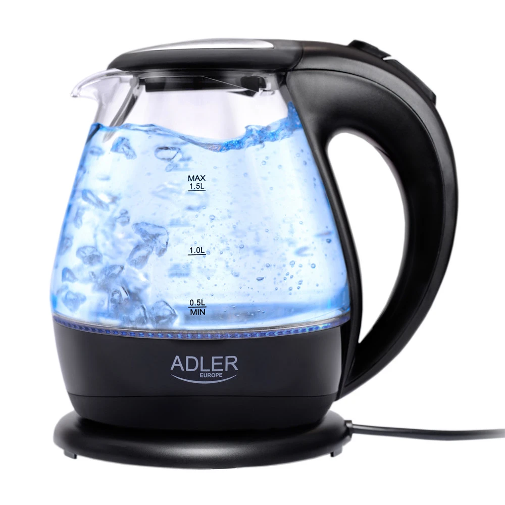 Adler AD 1224 Glas-Wasserkocher 1,5 L Schwarz/transparent 3 Adler AD 1224 Glas-Wasserkocher 1,5 L Schwarz/transparent