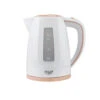 Adler AD 1264 Wasserkocher 1,7 Liter 2200 Watt Kalkfilter Weiß / Beige