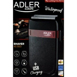Adler AD 2923 Rasierer Wet&Dry USB-Aufladung Akkubetrieb -Haushaltsgeräte Geschäft adler ad 2923 rasierer wetdry usb aufladung akkubetrieb5
