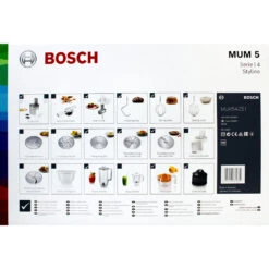 Bosch MUM54251 Styline Küchenmaschine Weiß/silber -Haushaltsgeräte Geschäft bosch mum54251 styline kuechenmaschine weiss silber2