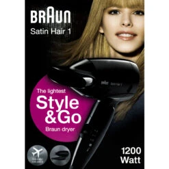 Braun HD 130 SatinHair1 Style&Go Reise-Haartrockner Schwarz -Haushaltsgeräte Geschäft braun hd 130 satinhair1 stylego reise haartrockner schwarz3
