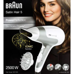 Braun HD 585 Satin Hair 5 PowerPerfection Haartrockner Mit DIFFUSOR