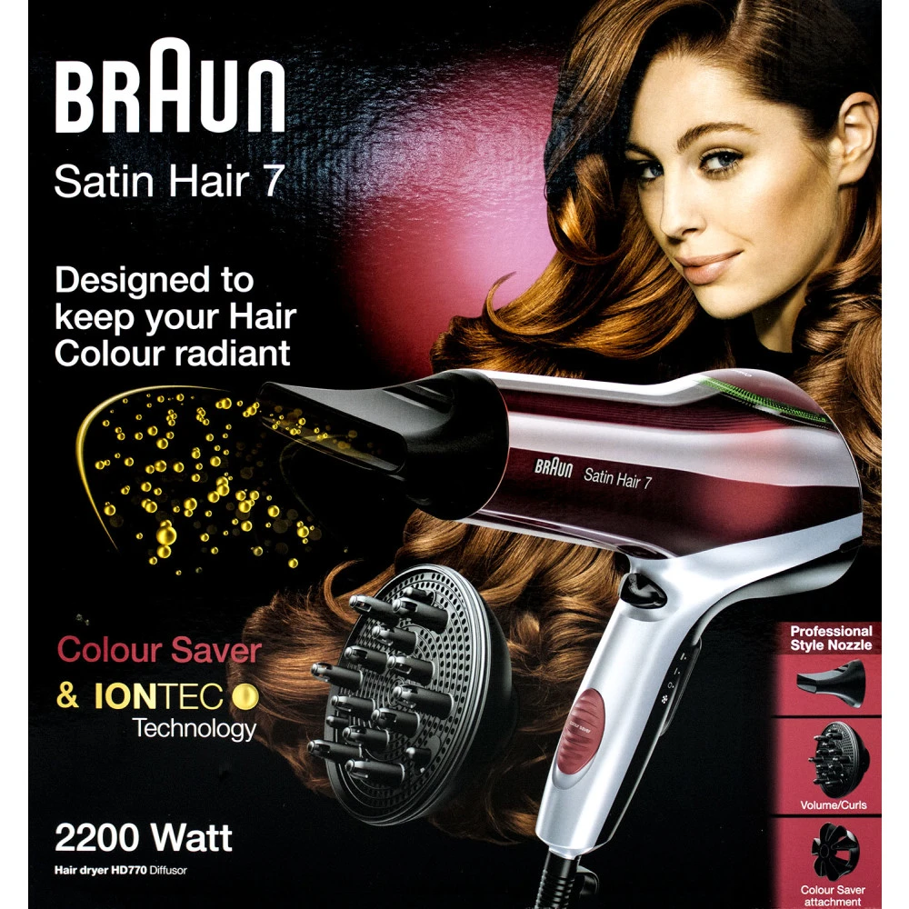 Braun HD 770 DF Satin Hair 7 Haartrockner 3 Braun HD 770 DF Satin Hair 7 Haartrockner