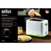 Braun HT1010GR 2-Scheiben-Toaster Weiß/grün