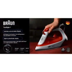 Haushaltsgeräte Geschäft 11 Braun SI1019RD TexStyle 1 Dampfbügeleisen Rot/weiß