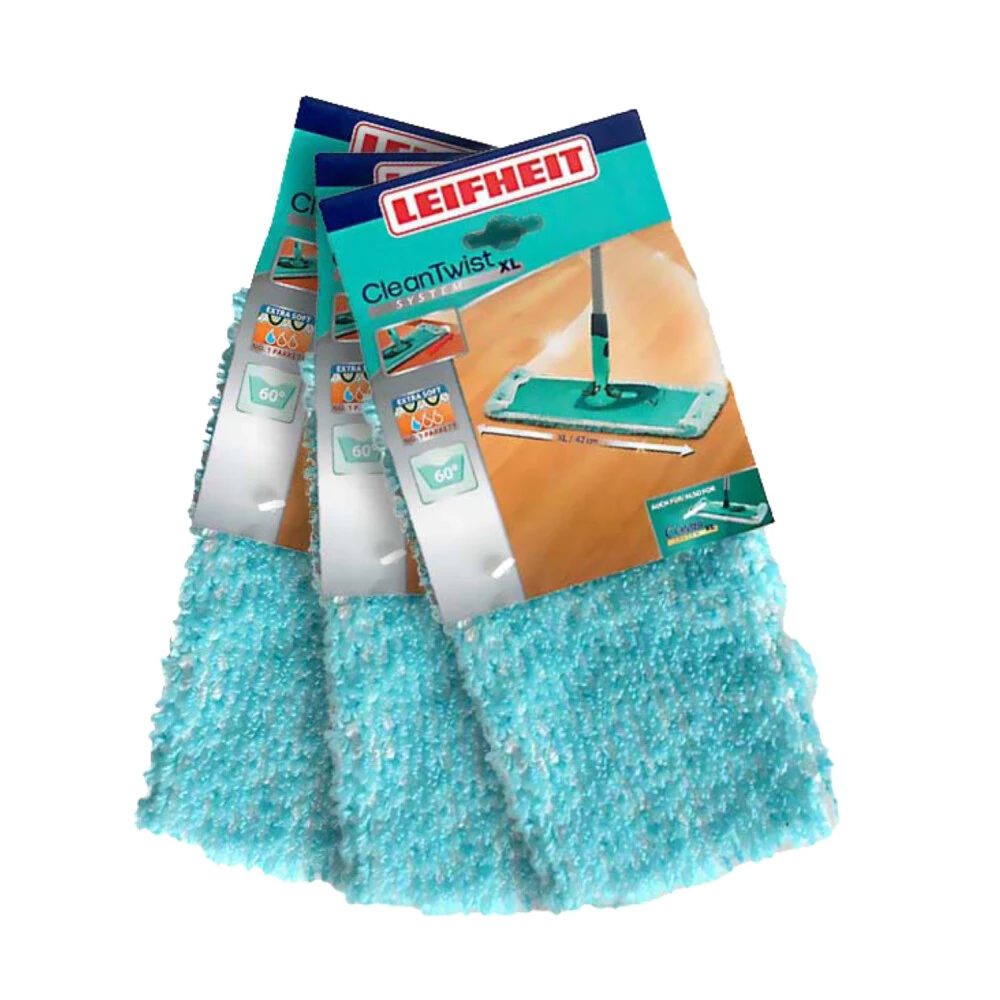 Leifheit 52016 Clean Twist System Evo XL Wischbezug Extra Soft 3er-Pack 3 Leifheit 52016 Clean Twist System Evo XL Wischbezug Extra Soft 3er-Pack