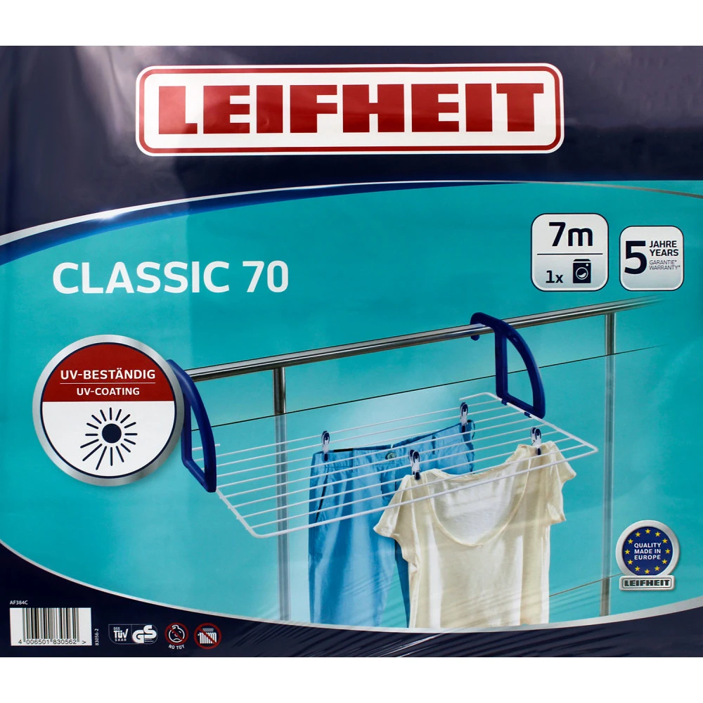 Leifheit 83056 Classic 70 Hängetrockner Für Drinnen U. Draußen 3 Leifheit 83056 Classic 70 Hängetrockner Für Drinnen U. Draußen