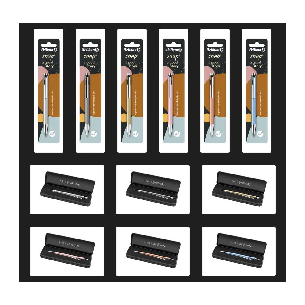Pelikan Kugelschreiber Snap® Metalic K10 Mit Und Ohne Etui, Verschiedene Farben Zur Auswahl 3 Pelikan Kugelschreiber Snap® Metalic K10 Mit Und Ohne Etui, Verschiedene Farben Zur Auswahl