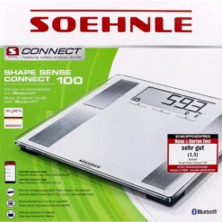 Soehnle 63872 Shape Sense Connect 100 Mit Bluetooth Körperanalysewaage Bis 180 Kg