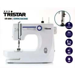 Tristar SM-6000 Nähmaschine Weiß 10 Vorprogrammierte Stichmuster